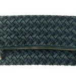 Sole Society  Marlee Woven Fold Over Faux Leather Cross Body Clutch Photo 0
