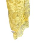 CALVIN LUO Yellow Lace Ruffle Blouse Top Sheer Romantic Cottage Coquette L New Size L Photo 3