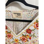 Savanna Jane Blouse 3X Yellow Pink Floral Embroidered Top Boho V Photo 5