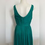 J.Crew Heidi Silk Chiffon Teal Maxi Dress Size 8 Photo 5