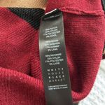 White House | Black Market Maroon/Black/Tan Striped Poncho Sz Xs/S Photo 7