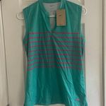Nike Womens Polo Size Small Dri-FIT Victory Striped Golf Green Pink, A60 Photo 4
