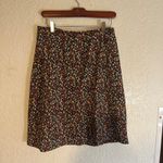 LE LIS COLLECTION Floral Print A Line Skirt Womens Zip Pockets Black Multi Color Size M Photo 1