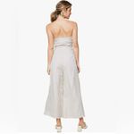 Sugar Lips  Strapless Linen Wide Leg Jumpsuit Photo 4