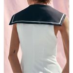 ZARA NWT Sailor Collar Dress, Navy and White Size Small Photo 3