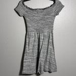 Hollister Women Gray Smocked off shoulder Dress size Small Photo 5