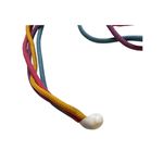 Vintage Funky Multicolor Rope Belt Turquoise Fabric Accent Blue Photo 7