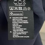 COS  Navy Layered Midi Dress Size 4 Minimalist Modern Workwear Photo 9