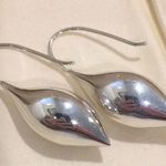 Sterling Silver MICHAEL DAWKINS Puff Teardrop French Wire Earrings Photo 8