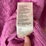 Free People Tea Time Top in Plumeria Pink Fitted Lace Keyhole Back Crop Size L Photo 8