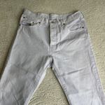 Levi's Women's 501 32x26 Raw Hem High Rise Button Fly Denim Light Purple Jeans Photo 2