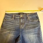 Liverpool Los Angeles Petite Ankle Skinny Jeans Dark Wash Frayed Hem Size 12 Blue Photo 7