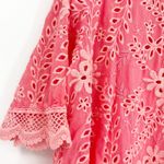Johnny Was Womens Boho Festival Embroidered Floral Malfi Dress Size L Coral Photo 9
