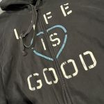 Life is Good  Hooded Jacket Size XXL Black Full Zip Sweatshirt Pockets Women's Photo 2