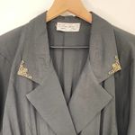 Vintage 90s Jumpsuit Black Wrap Front Dolman Long Sleeve Gold Hardware Womens XS Photo 4