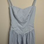 Vintage 1980’s Paco Rabanne Polka Dot Swing Spaghetti Strap Dress Blue Size M Photo 4