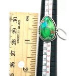 Peacock Green Blue Dahlia Sterling Silver Ring Size 6 Photo 7