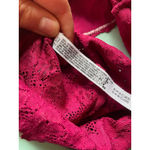 Free People  Intimately Pink Lace Bralette Crop Top NWOT sz L Photo 8