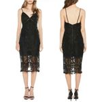 Bardot NWT  Lola Black Lace Midi Slip Dress Cocktail Party Women's Size 4 | XS Photo 8