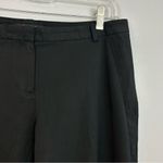 Theory  Coated Black Trouser Dress Pants w/ Zipper Ankles Size 10 Photo 3