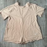 Free People FP Movement Tan Khaki Short Sleeve Romper with Pockets size XS NWOT Photo 0