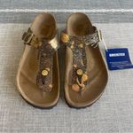 Birkenstock NWT Gizeh Metallic Brown Bronze Spotted Thong Sandals Size 36 Photo 4