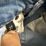 7 For All Mankind , Roxanne paper bag, belted, high rise skinny blue jeans 27 Photo 10