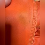 St John Sport by Marie Gray Orange Tangerine Leather Full Zip Jacket Medium Photo 13