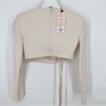 House Of CB Cream Eizelle Long Sleeve Crop Top XS NWT Photo 5