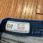 Gap  70’s high rise flare dark wash jeans 29r Photo 7