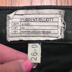 Current/Elliott The Stiletto Biker Zipper Black Coated Cropped Jeans Size 26 Photo 10