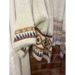 a.n.a  Fuzzy Boho South Western Open Cardigan M Cream Photo 6