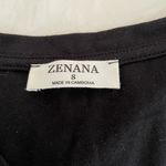 Zenana Outfitters V-neck black Gorpcore athleisure minimalist cotton short sleeved top S Photo 1