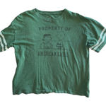 American Eagle Short Sleeve green tee with snoopy graphic T Photo 0