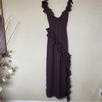 House Of CB  'Ariela' Expresso Ruffle Maxi Dress brown NWOT size S Photo 5