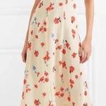 Reformation Women’s Sheila Floral-print Georgette Midi Shirt Dress Ecru Size 2 Photo 0