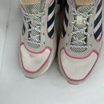 Adidas Cloudfoam grey navy blue & pink athletic shoes men's 7.5 women’s 9 Photo 2