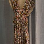 Free People Floral Midi Dress With Open Side Arms And Ties Photo 0