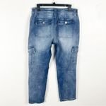 KANCAN Avery Medium Wash Straight Leg High Rise Cargo Jeans, Size 28 Blue Photo 1