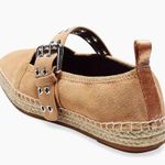 Rag and Bone  36 Anteros Buckle-Detailed Suede Espadrilles in Oak Brown Photo 3