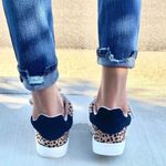 Leopard Faux Suede Star Sneaker Multi Size 5.5 Photo 2