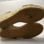 Tory Burch Sandals Women’s 8 M Bima 2 Beige Suede Espadrille Wedge Ankle Strap Photo 13