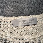 D. EXTERIOR Made in Italy Silver Metallic Floral Sparkle Knit Top Sweater Size M Size M Photo 11