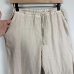 CP Shades  Hampton 100% Linen Pants Women's Small Beige Drawstring Waist Coastal Photo 2