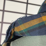 Lucky Brand  Navy and Yellow Plaid Button-Down Shirt Photo 3