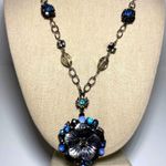 Loft Blue and Silver Floral Necklace Photo 2