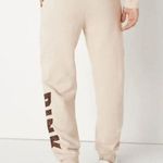 PINK - Victoria's Secret  Relaxed Lounge Sweatpants Ivory Cheetah Print Logo XL Photo 7