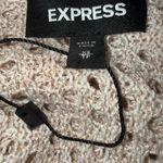 EXPRESS Open Knit Dolman Sleeve Crop Sweater Ivory With Gold Threading NWOT XS Photo 6