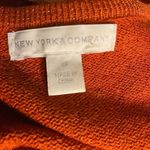 NEW YORK & COMPANY Orange Metallic Belted‎ Sweater Dress Size XS Photo 8
