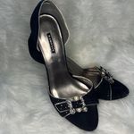 Rampage  Black suede and embellished heels 8M. Photo 4